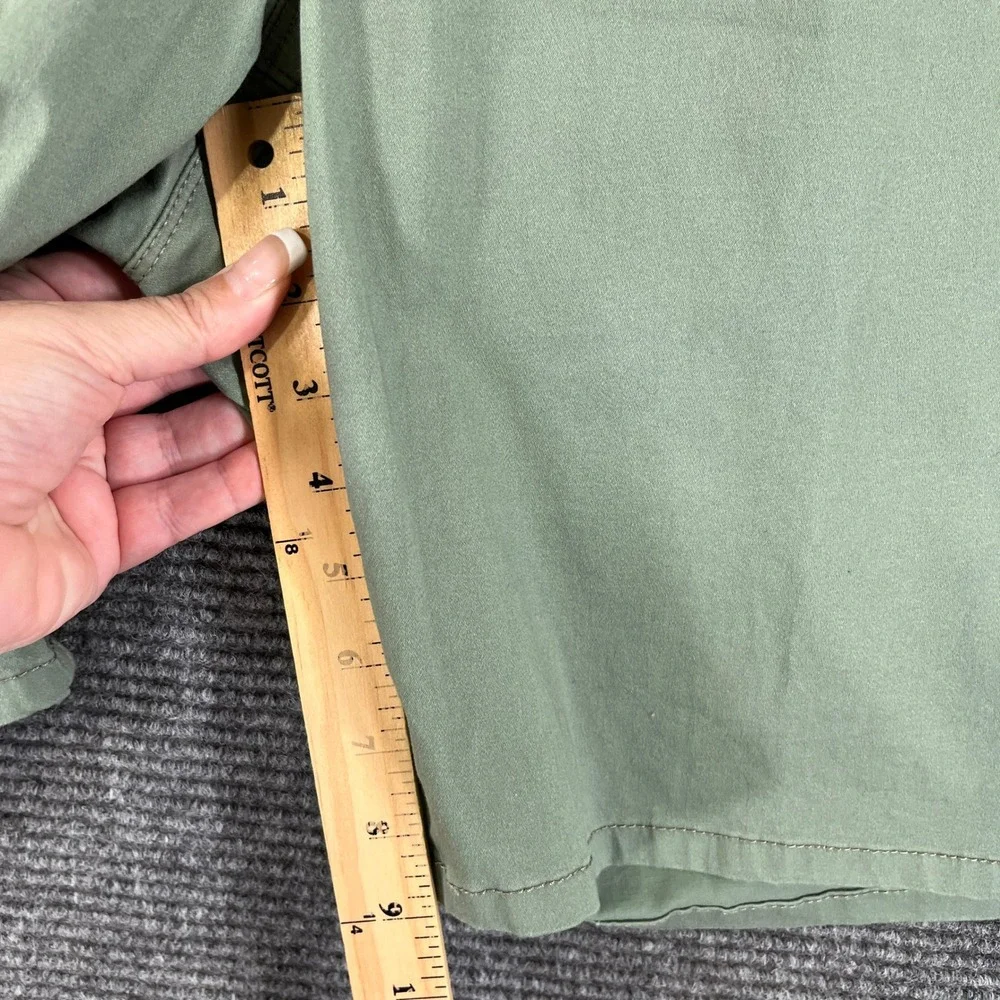Gloria Vanderbilt Sadie Bermuda Shorts Womens 18W Sage Green Sateen Summer
